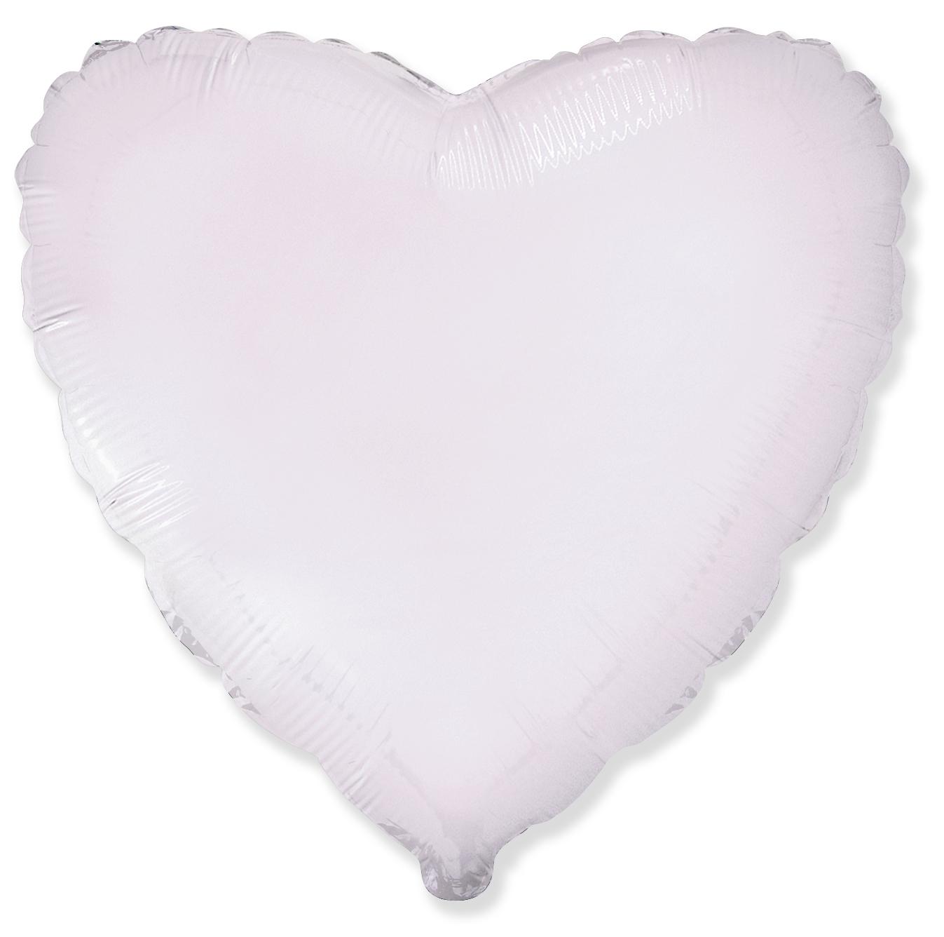 Inima White cu Heliu 46cm