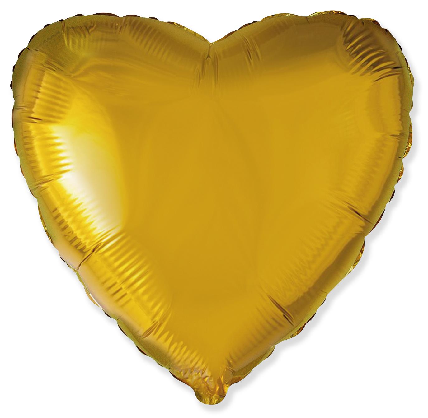 Inima Gold cu Heliu 46cm