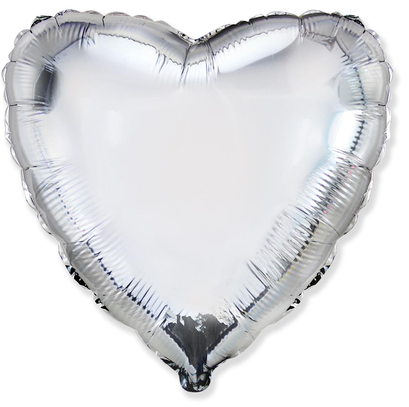 Inima Silver cu Heliu 46cm
