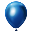 Balon Latex Chrome Blue 30 cm