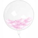 Bubble 60 cm cu Pene Roz Pal
