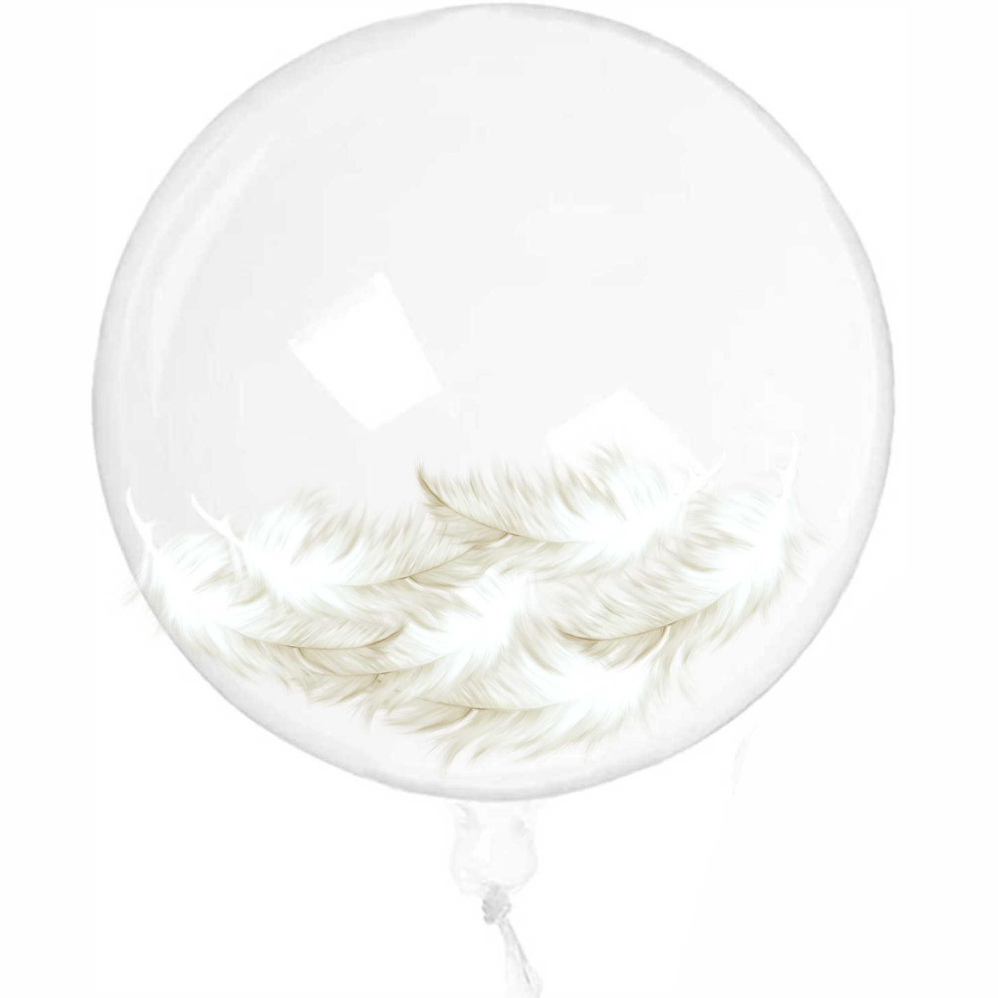 Bubble 60 cm cu Pene Ivory