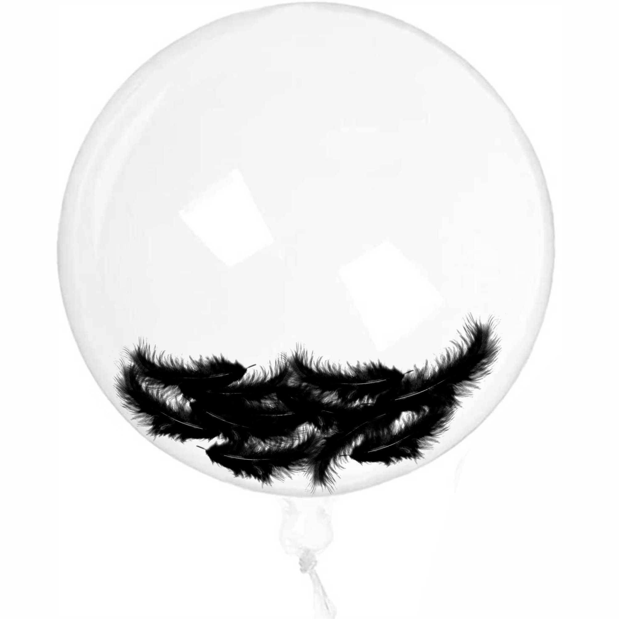Bubble 60 cm cu Pene Negre