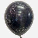 Balon Dublu Black cu Confetti Silver