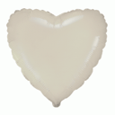 Inima Satin Cream cu Heliu 46cm