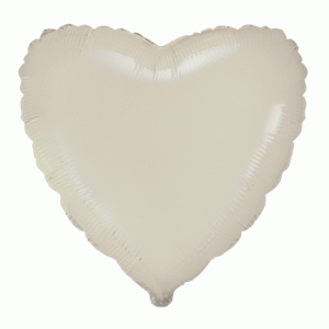 Inima Satin Cream cu Heliu 46cm