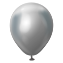 Balon Latex Chrome Silver 30 cm