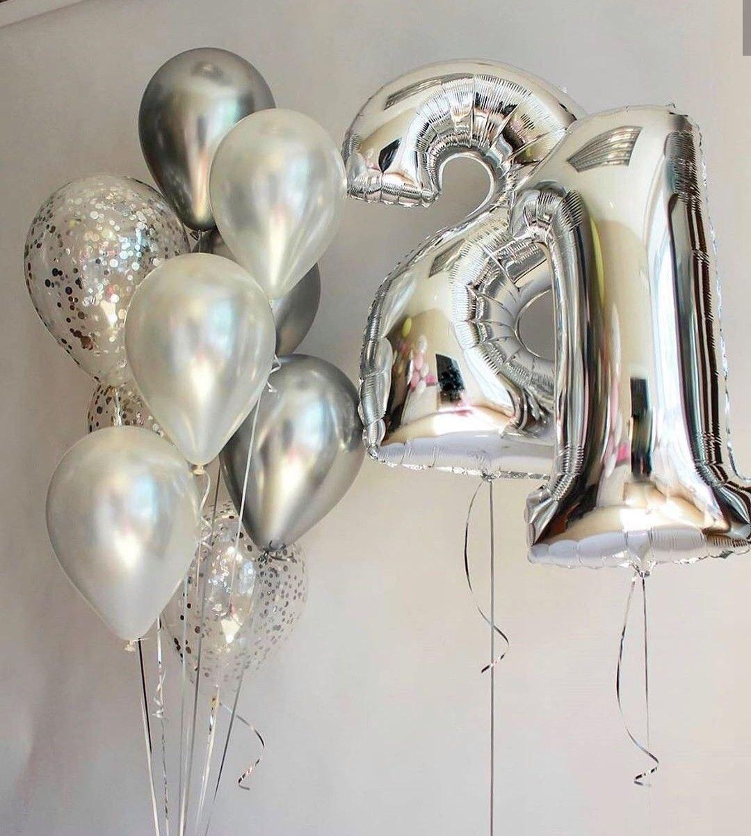 Set Silver – Buchet cu Baloane Argintii | Nr. 29