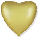 Inima Satin Pastel Gold cu Heliu 46cm