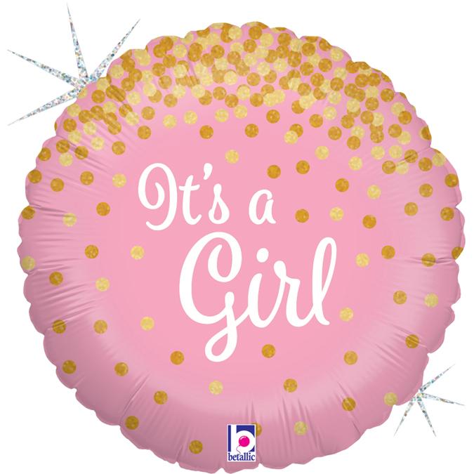 Balon Sparkle Its a Girl cu Heliu, 46 cm