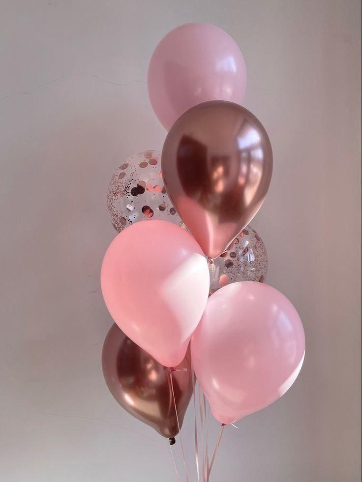 Set Pink Sands – Buchet cu Baloane Roz și Rosegold | Nr. 130