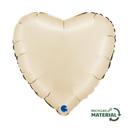 Inima Satin Cream 46 cm cu heliu