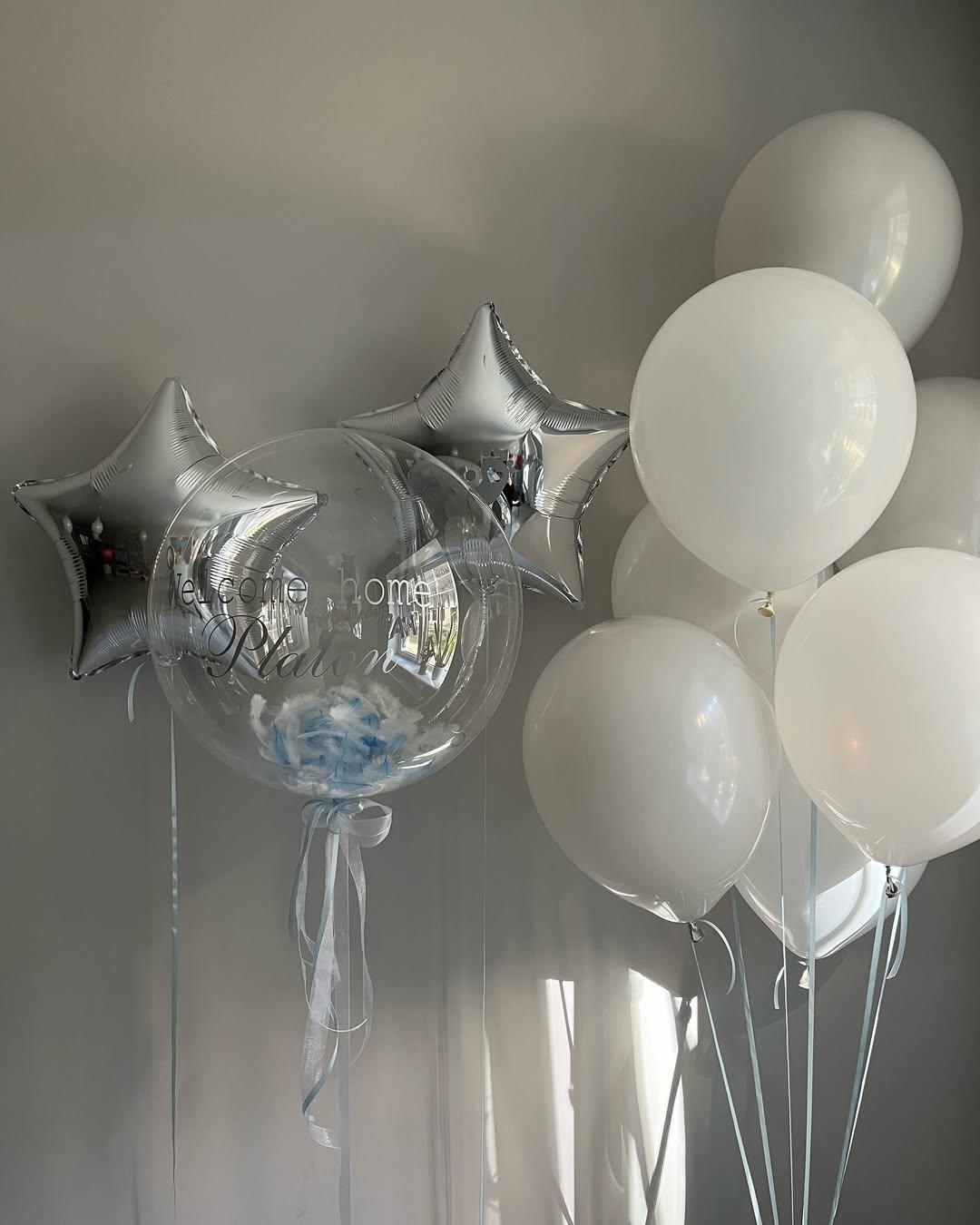 Set baloane heliu White Love – Nr. 433