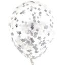 Balon Transparent cu Confetti Stele Silver
