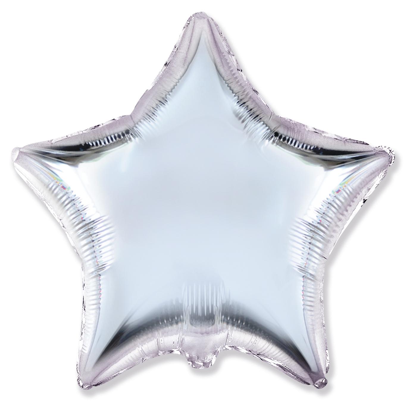 Stea Silver cu Heliu 46cm