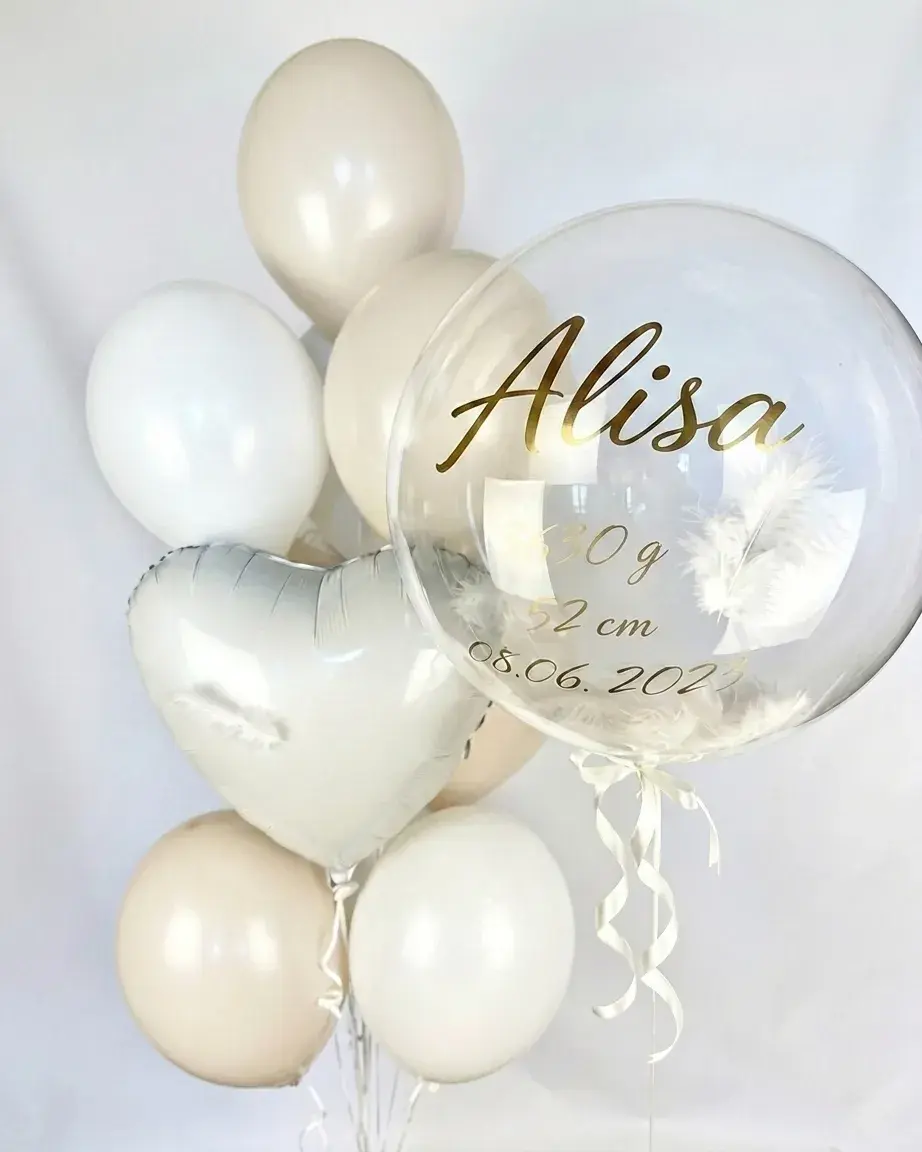 Set Peace of Cream – Bubble cu Text și Baloane Latte | Nr. 128